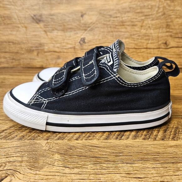 Converse All Star black hook loop size 9 sneakers - Picture 6 of 8